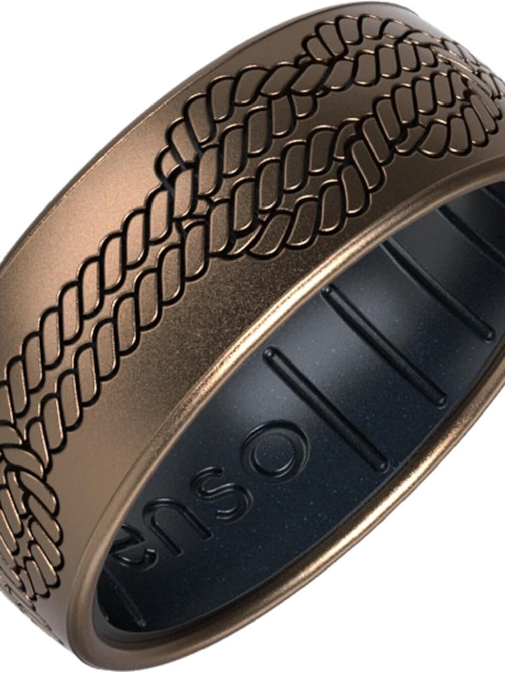 Signature Etched Collection - Classic Etched Silicone Rings - Comfortable and Fl - Picture 2 of 5